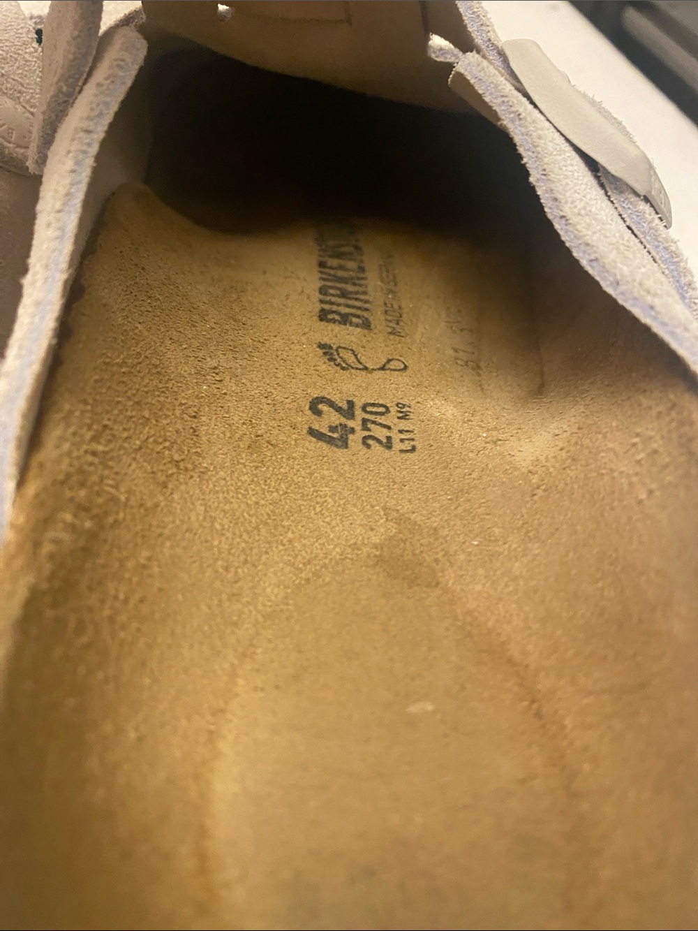 Birkenstock Boston Suede Leather Clogs Men’s Size 9US or Women’s 11US - Picture 3 of 8